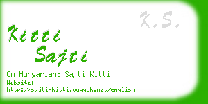 kitti sajti business card